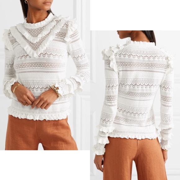 Ulla Johnson Austen White Crochetknit 